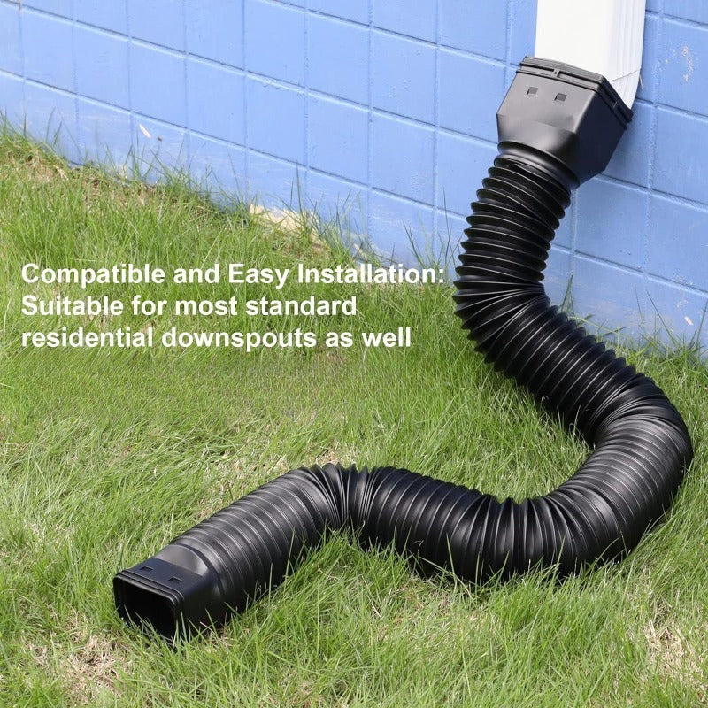 Flexible Downspout Extension Drainage Extender for Rain Gutters