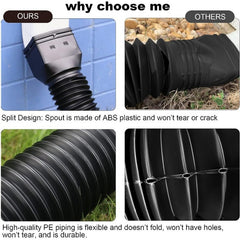 Flexible Downspout Extension Drainage Extender for Rain Gutters