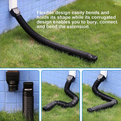 Flexible Downspout Extension Drainage Extender for Rain Gutters