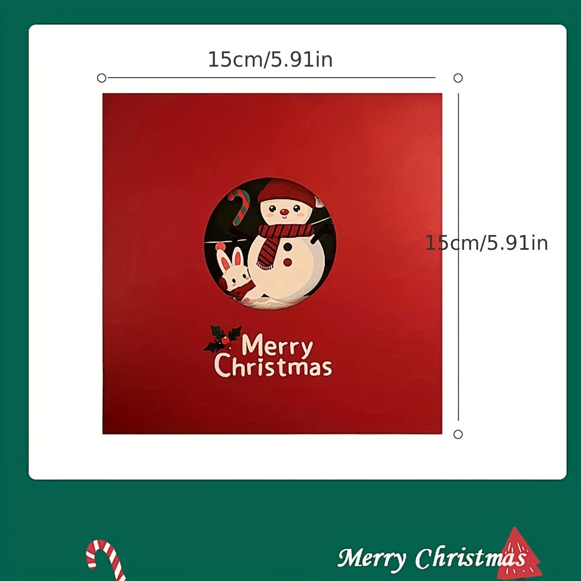 3D Folding Christmas Greeting Card Festive Decoration Home Office