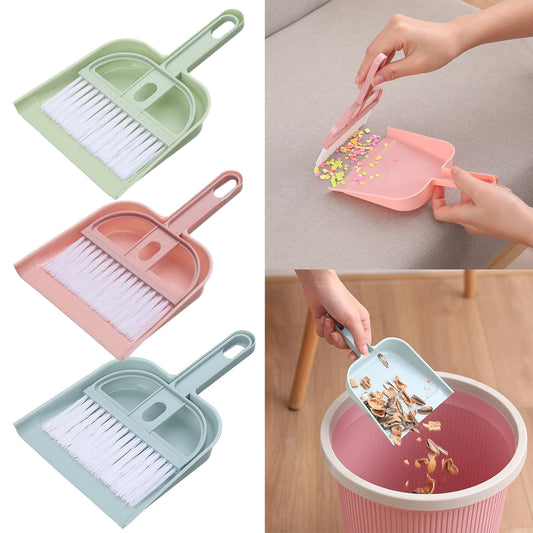 2pcs Small Dustpan And Brush Set Plastic Whisk Broom And Dustpan Cleaning Sweep