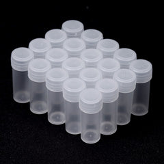 5ml Plastic Test Tubes Vials Sample Container Screw Cap Bottles