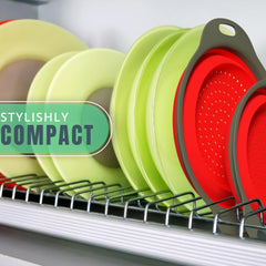 Collapsible Silicone Colander - Pasta Veggies Fruit Bowl
