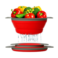 Collapsible Silicone Colander - Pasta Veggies Fruit Bowl