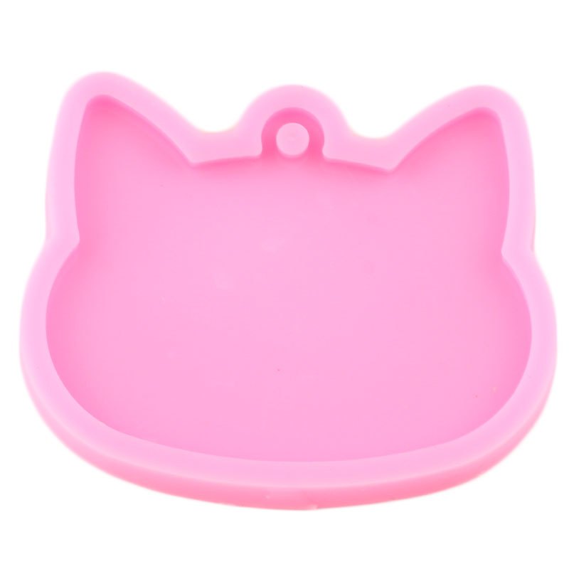 Cat Keychain Pendant Silicone Mold Cat Tag Necklace Pendant
