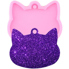 Cat Keychain Pendant Silicone Mold Cat Tag Necklace Pendant