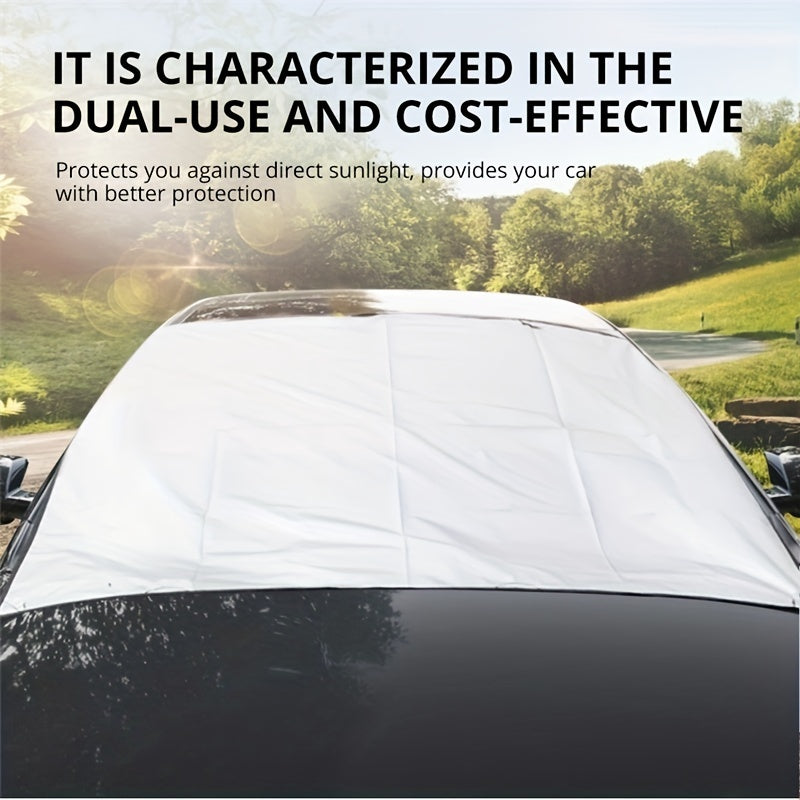 Foldable Windshield Cover for Snow and Sun Protection