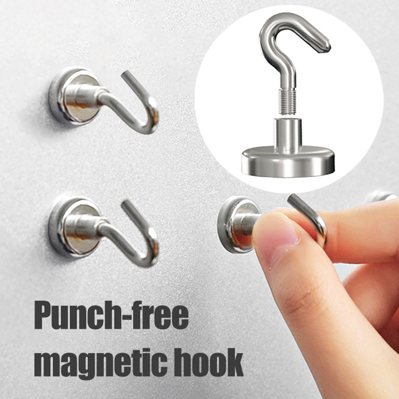 10pcs Strong Magnetic Hooks Load Bearing Hook for Home Kitchen Bar Storage