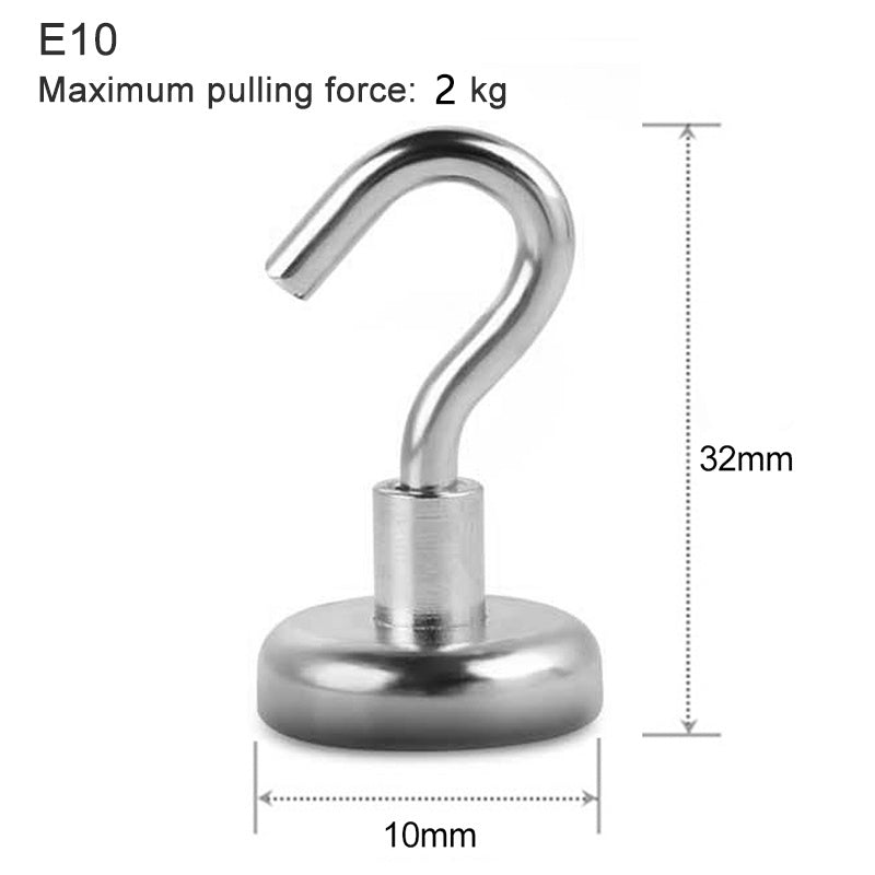 10pcs Strong Magnetic Hooks Load Bearing Hook for Home Kitchen Bar Storage