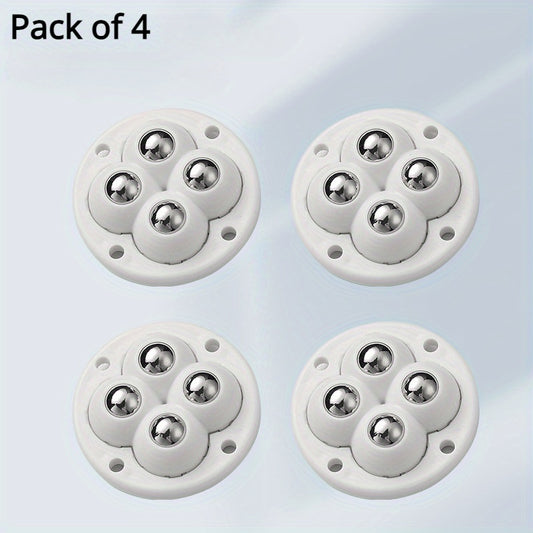 4 Mini 360 Rotatable Wheel Caster Pack with Adhesive