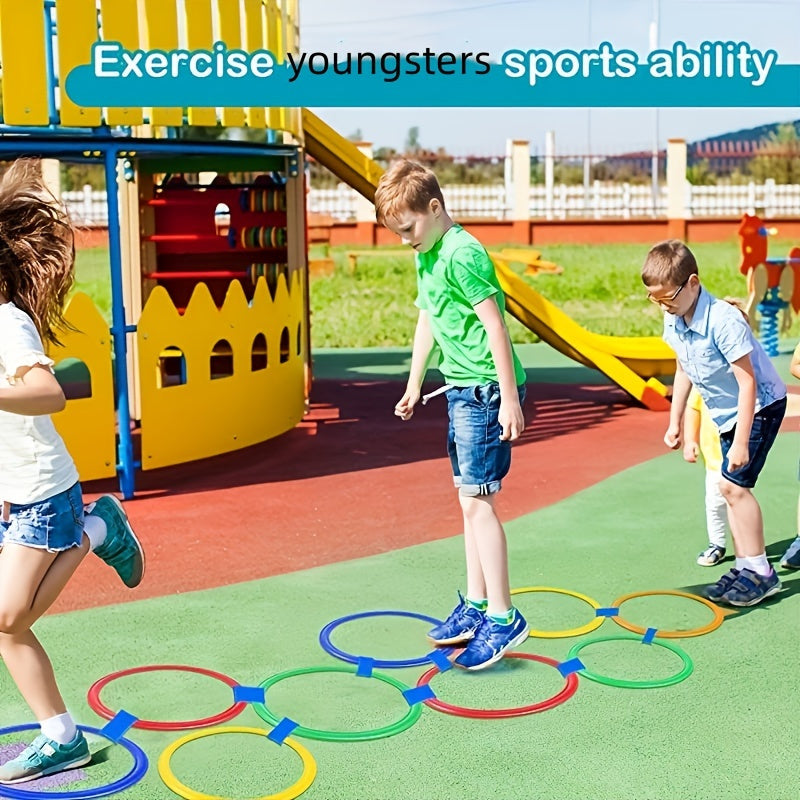 5pcs Hopscotch Circular Obstacle Course Playground Balance Agility Set