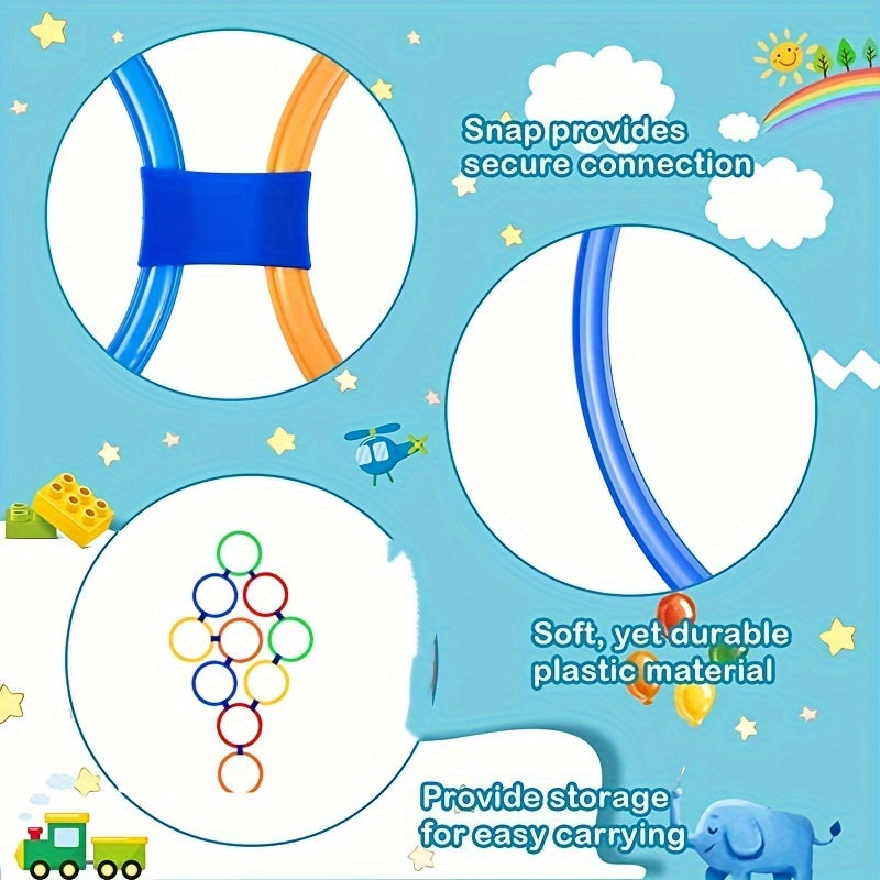 5pcs Hopscotch Circular Obstacle Course Playground Balance Agility Set