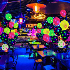 10pcs UV Neon Balloons Glow In The Dark UV Light Fluorescent Balloons
