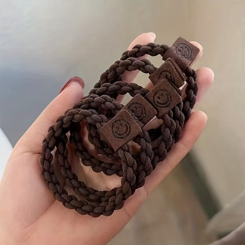 Smiley Face Elastic Head Rope Hair Ties