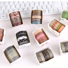 5 Rolls Fall Style Wrapping Washi Tape for DIY Crafts and Journals