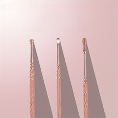 3pcs Spiral Ear Cleaning Spoon Stainless Steel Rotating Ear Digging Artifact
