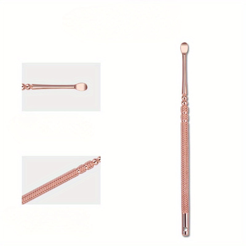 3pcs Spiral Ear Cleaning Spoon Stainless Steel Rotating Ear Digging Artifact