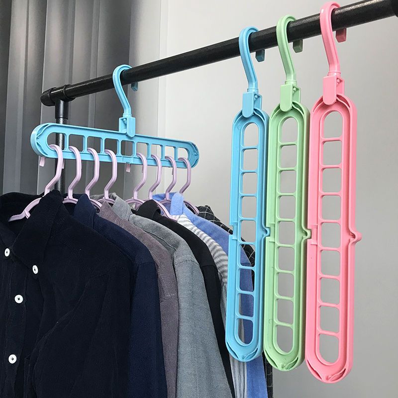 Magic Foldable Drying Rack Nine Holes Hanger