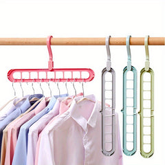 Magic Foldable Drying Rack Nine Holes Hanger