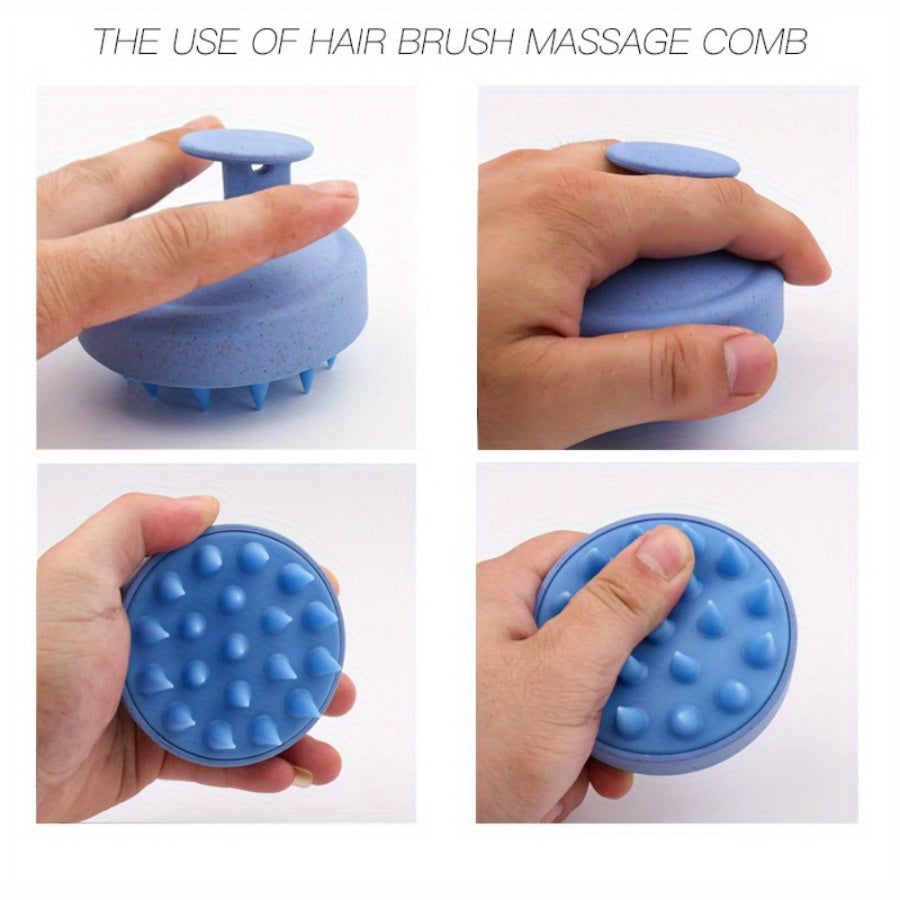 Silicone Shampoo Brush Scalp Massage Comb Hair Washing Comb