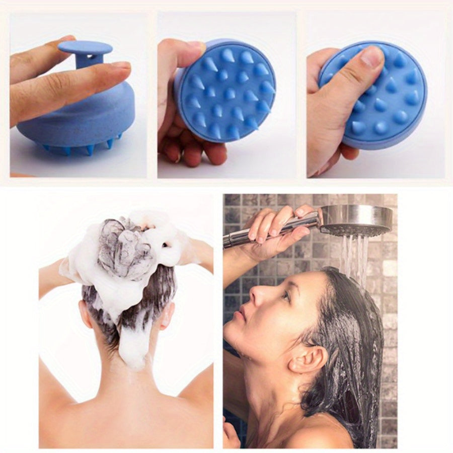 Silicone Shampoo Brush Scalp Massage Comb Hair Washing Comb