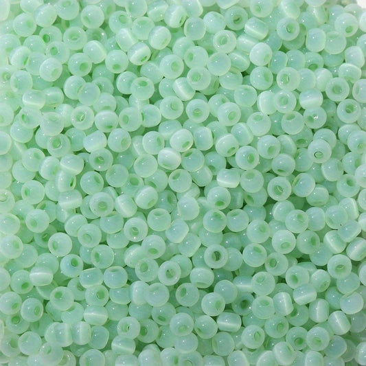 10g 150pcs 4mm Jade Cat Eye Rice Beads Glass Beads Handcraft DIY
