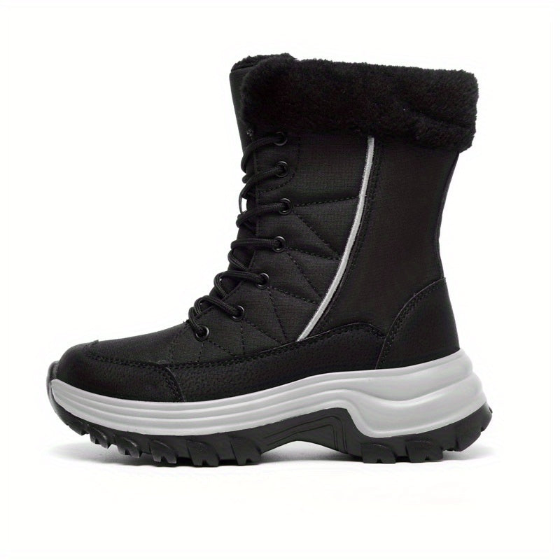 Women's Outdoor Snow Boots Warm Lace Up Platform Boots