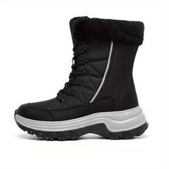 Women's Outdoor Snow Boots Warm Lace Up Platform Boots