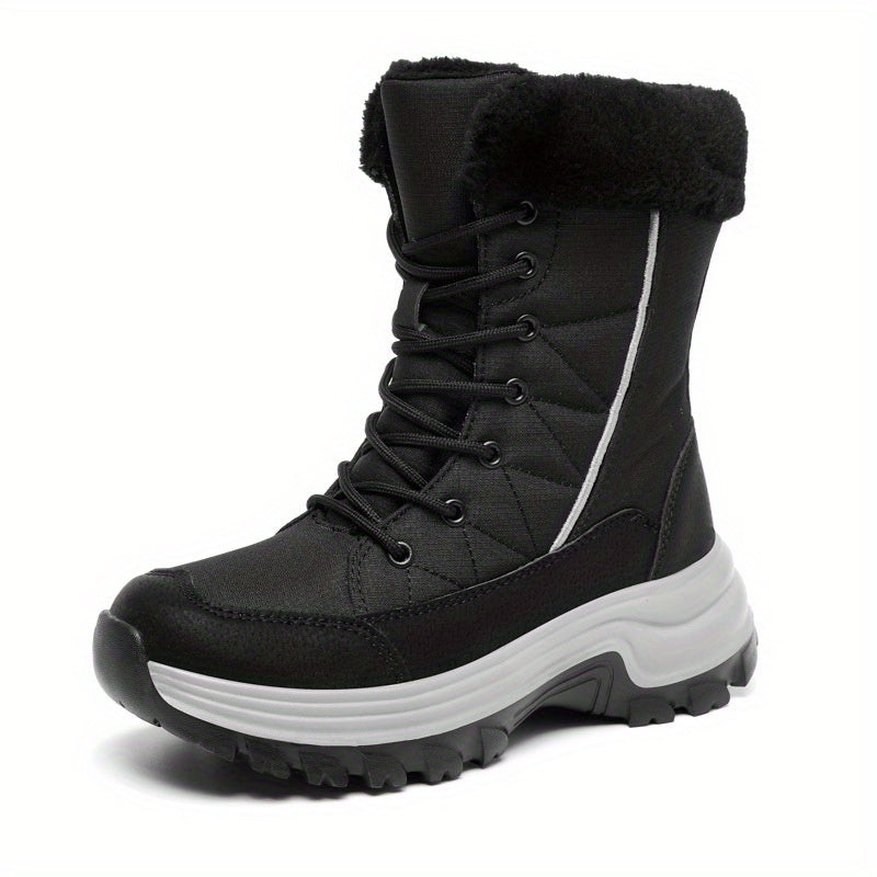 Women's Outdoor Snow Boots Warm Lace Up Platform Boots