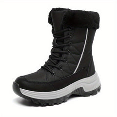 Women's Outdoor Snow Boots Warm Lace Up Platform Boots