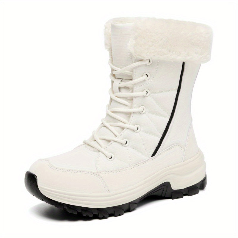 Women's Outdoor Snow Boots Warm Lace Up Platform Boots