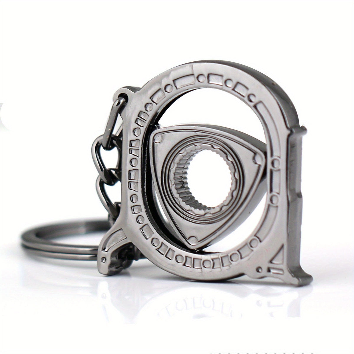 360 Rotatable Car Engine Keychain Charm Pendant