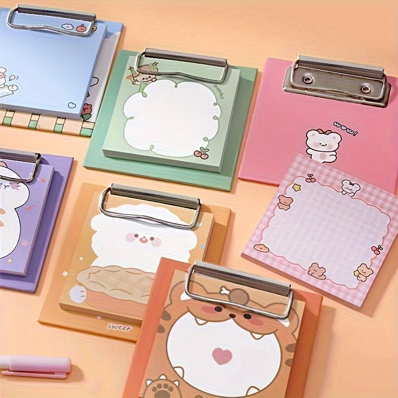 4pcs Cartoon Clipboard Notepads 30sheets Each