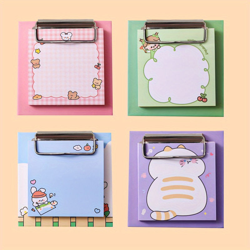 4pcs Cartoon Clipboard Notepads 30sheets Each