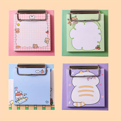 4pcs Cartoon Clipboard Notepads 30sheets Each