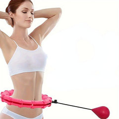 Adjustable 24 Sections Fitness Hoop with Massage Ball
