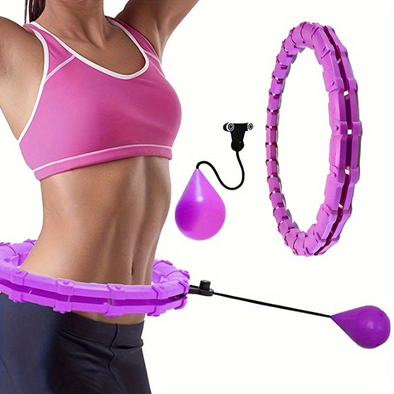 Adjustable 24 Sections Fitness Hoop with Massage Ball