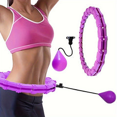 Adjustable 24 Sections Fitness Hoop with Massage Ball