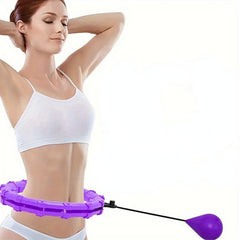 Adjustable 24 Sections Fitness Hoop with Massage Ball