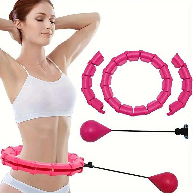 Adjustable 24 Sections Fitness Hoop with Massage Ball