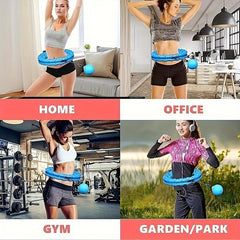 Adjustable 24 Sections Fitness Hoop with Massage Ball