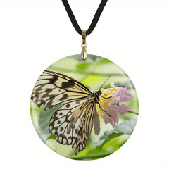 Butterfly Flower Pattern Pendant Necklace Adjustable Creative Necklace