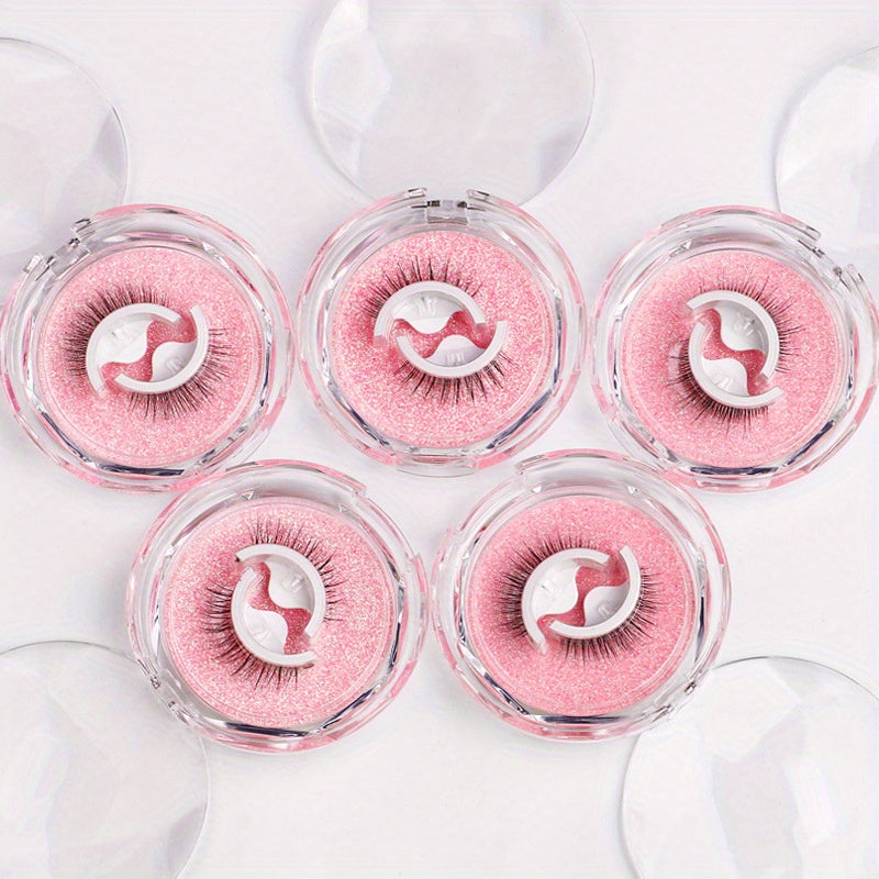 5 Pairs Self Adhesive False Eyelashes Natural Curly Reusable