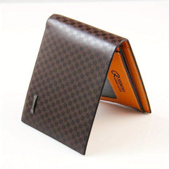 Men's Leather Wallet PU Leather Card Slots ID Holder Coin Purse