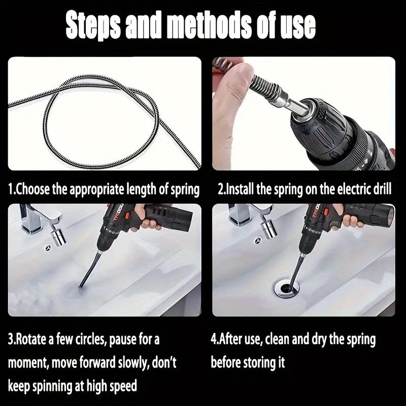 Sewer Dredging Spring Drain Pipe Cleaning Tool for Bathroom Kitchen
