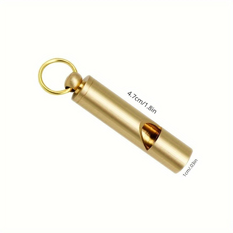 1pc Survival Whistle Safe Metal Whistle Key Chain For Outdoor Camping Emergency