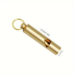 1pc Survival Whistle Safe Metal Whistle Key Chain For Outdoor Camping Emergency