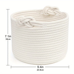 Bohemian Tassel Maca Round Woven Basket - Home Storage Organizer