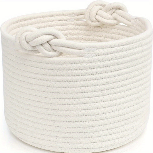 Bohemian Tassel Maca Round Woven Basket - Home Storage Organizer