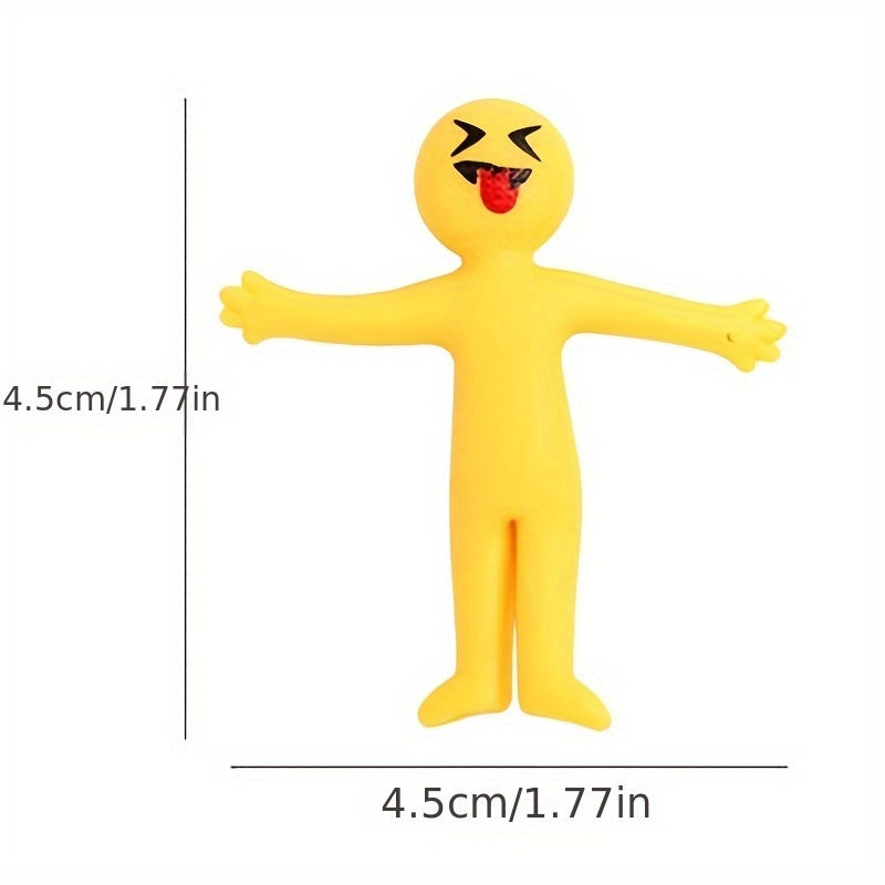15pcs Stretchable Yellow Figure Tpr Stress Relief Toys